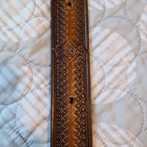 Vintage Men`s Award Design Medals Leather belt with solid brass Racoon buckle 32 - Picture 11 of 15